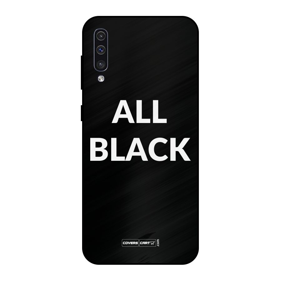 Raftaar All Black Metal Back Case for Galaxy A30s