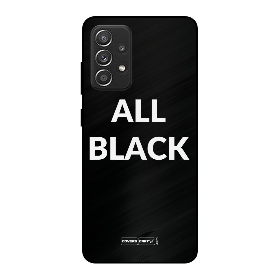 Raftaar All Black Metal Back Case for Galaxy A52s 5G