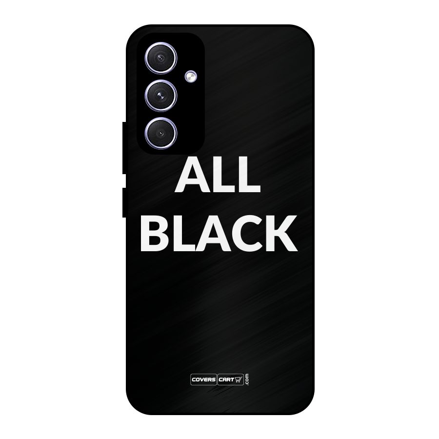 Raftaar All Black Metal Back Case for Galaxy A54
