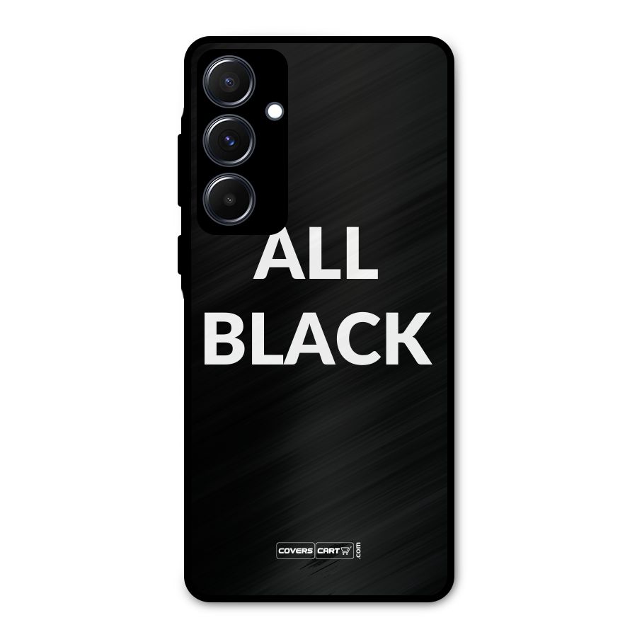 Raftaar All Black Metal Back Case for Galaxy A55