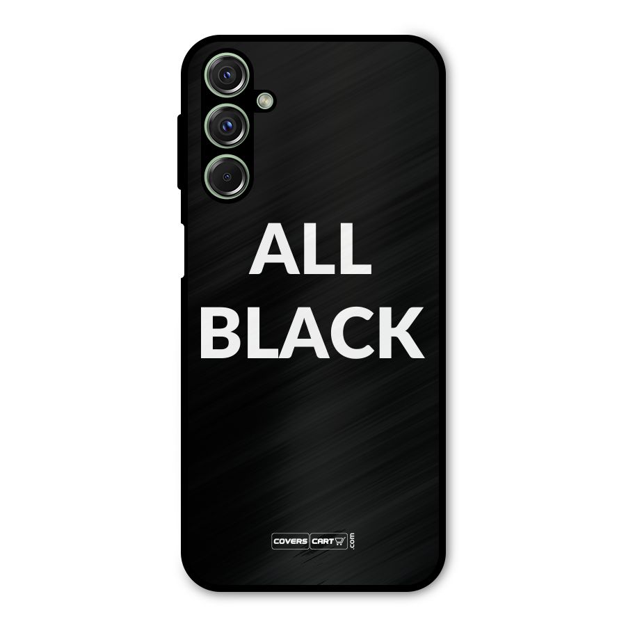 Raftaar All Black Metal Back Case for Galaxy F34