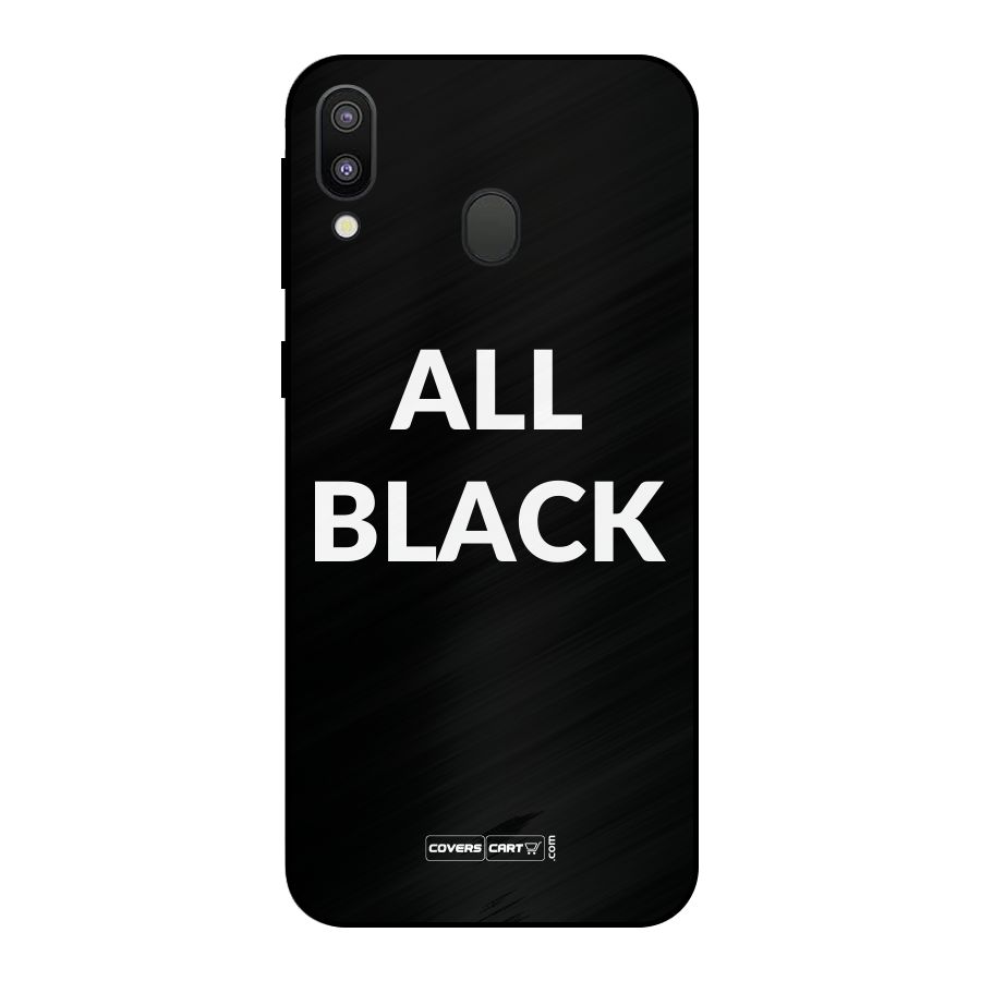 Raftaar All Black Metal Back Case for Galaxy M20