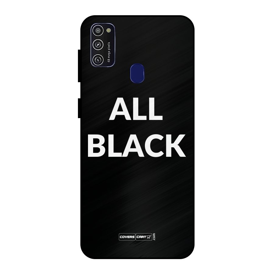 Raftaar All Black Metal Back Case for Galaxy M21