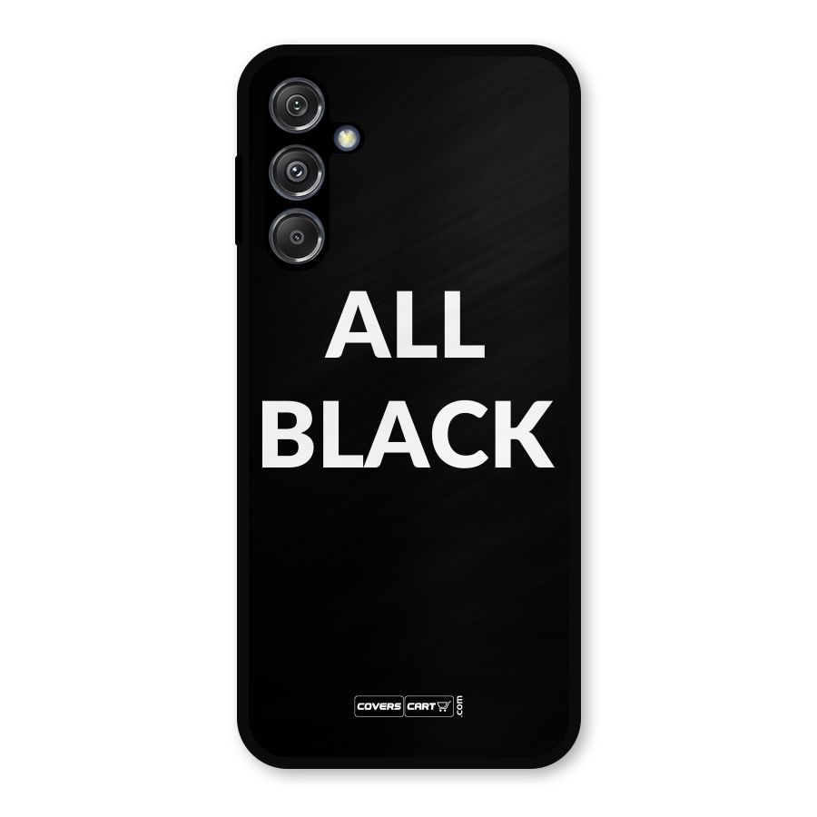 Raftaar All Black Metal Back Case for Galaxy M34 5G
