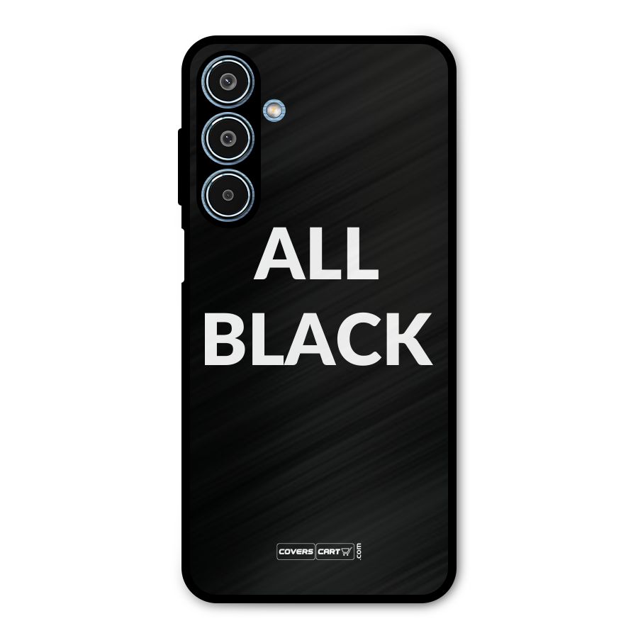 Raftaar All Black Metal Back Case for Galaxy M35