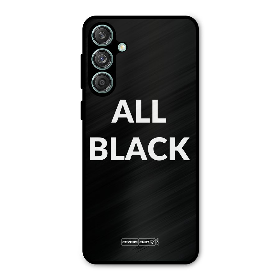 Raftaar All Black Metal Back Case for Galaxy M55 5G