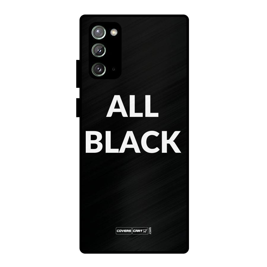Raftaar All Black Metal Back Case for Galaxy Note 20