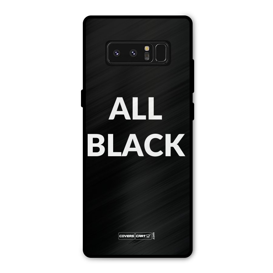 Raftaar All Black Metal Back Case for Galaxy Note 8