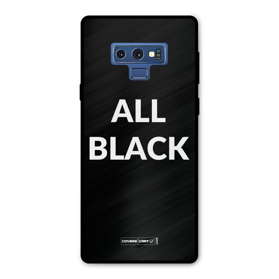 Raftaar All Black Metal Back Case for Galaxy Note 9