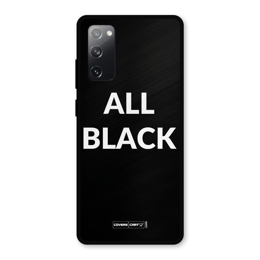 Raftaar All Black Metal Back Case for Galaxy S20 FE 5G
