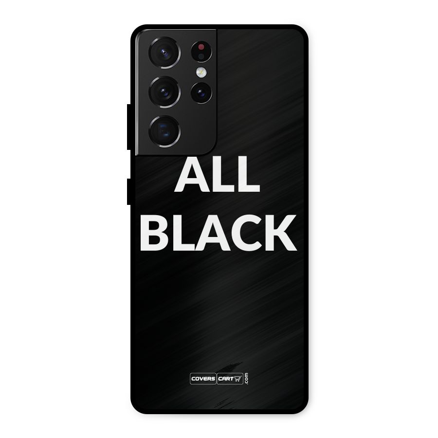 Raftaar All Black Metal Back Case for Galaxy S21 Ultra 5G