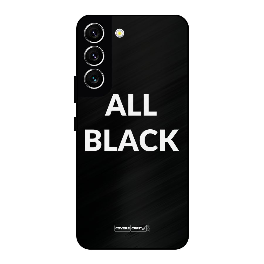 Raftaar All Black Metal Back Case for Galaxy S22 5G