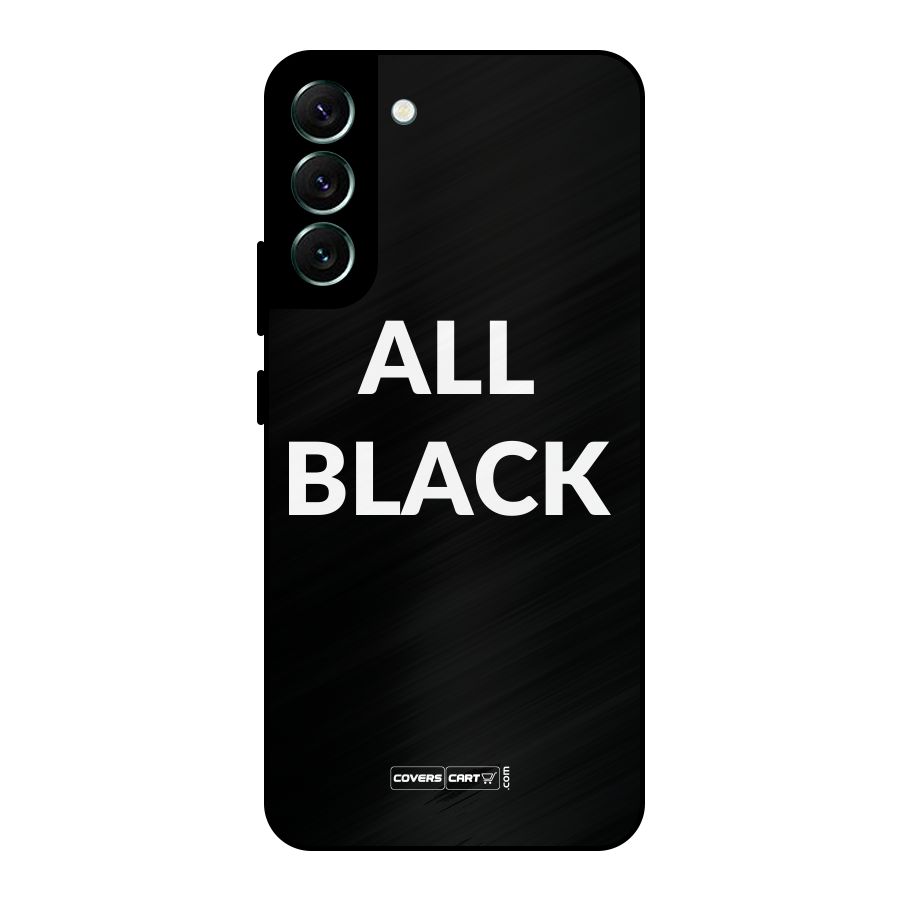 Raftaar All Black Metal Back Case for Galaxy S22 Plus 5G
