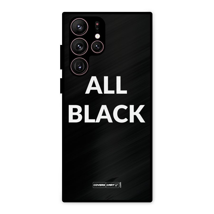 Raftaar All Black Metal Back Case for Galaxy S22 Ultra 5G