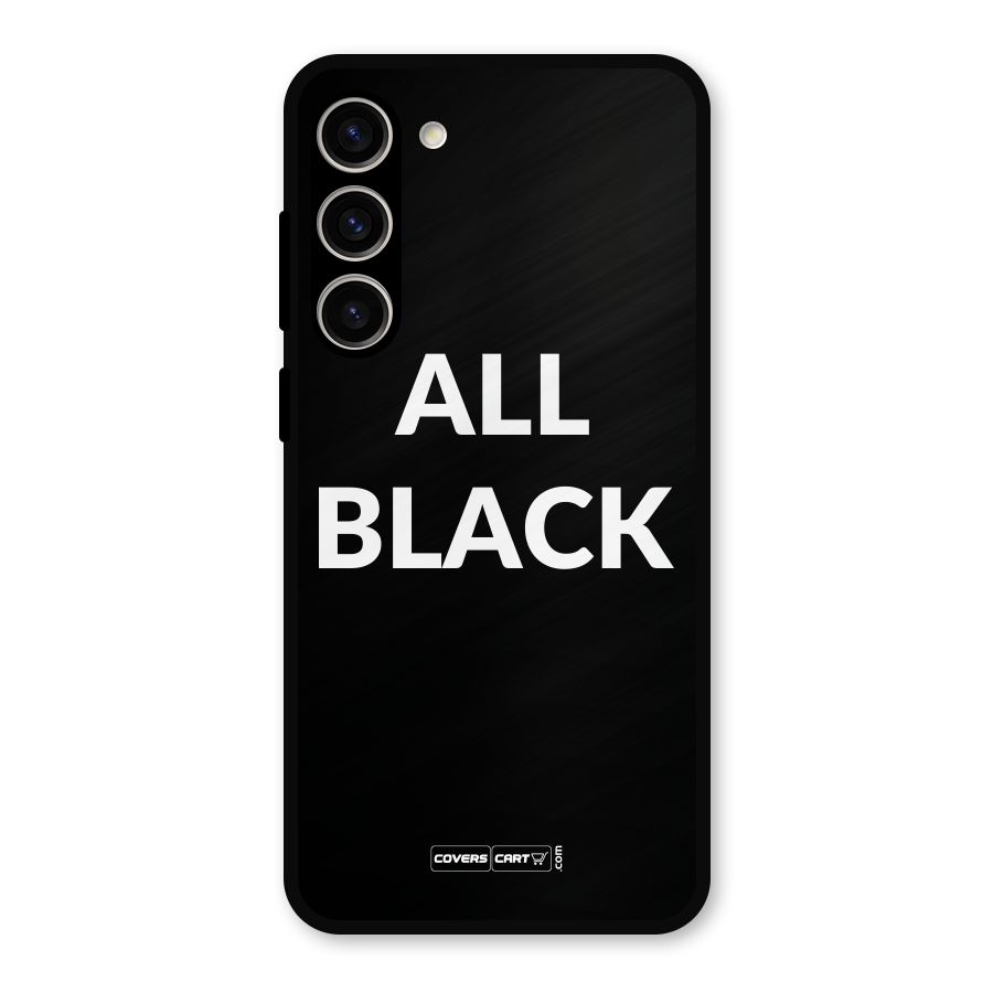 Raftaar All Black Metal Back Case for Galaxy S23 Plus