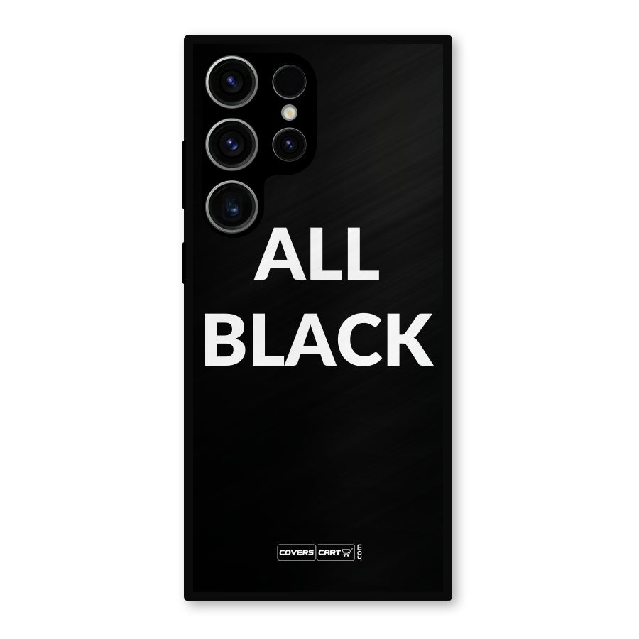 Raftaar All Black Metal Back Case for Galaxy S23 Ultra