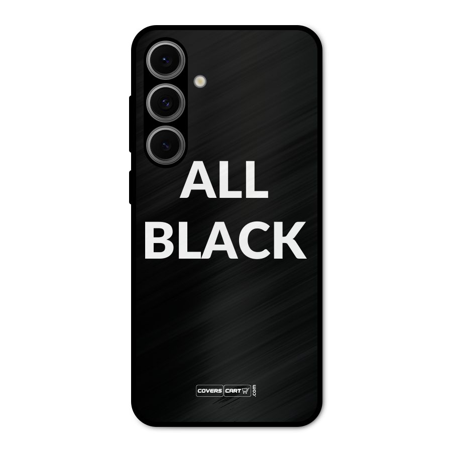 Raftaar All Black Metal Back Case for Galaxy S24 FE