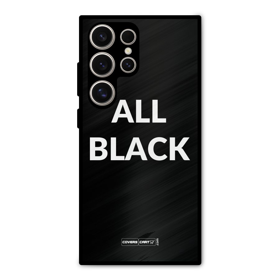 Raftaar All Black Metal Back Case for Galaxy S24 Ultra