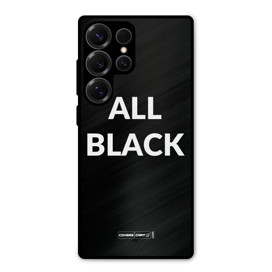 Raftaar All Black Metal Back Case for Galaxy S25 Ultra