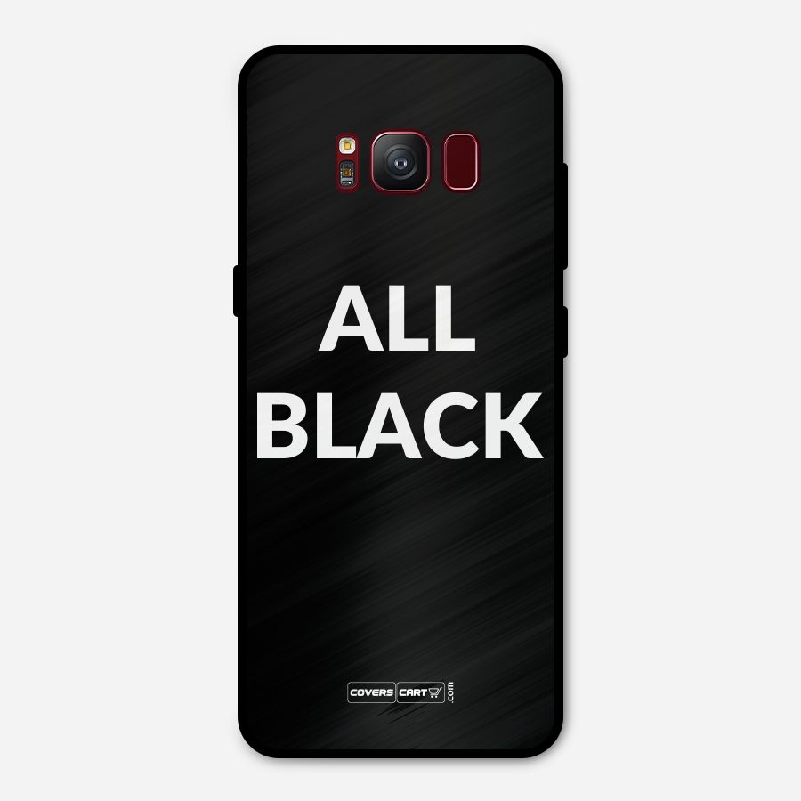 Raftaar All Black Metal Back Case for Galaxy S8