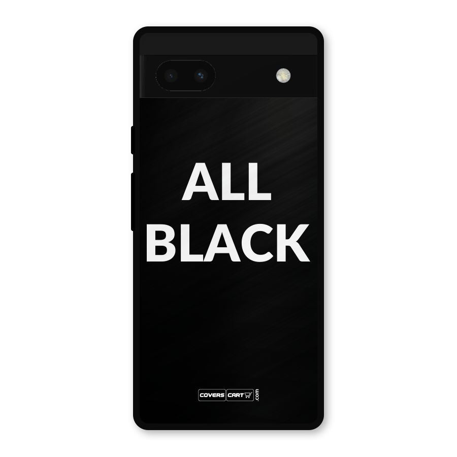Raftaar All Black Metal Back Case for Google Pixel 6a