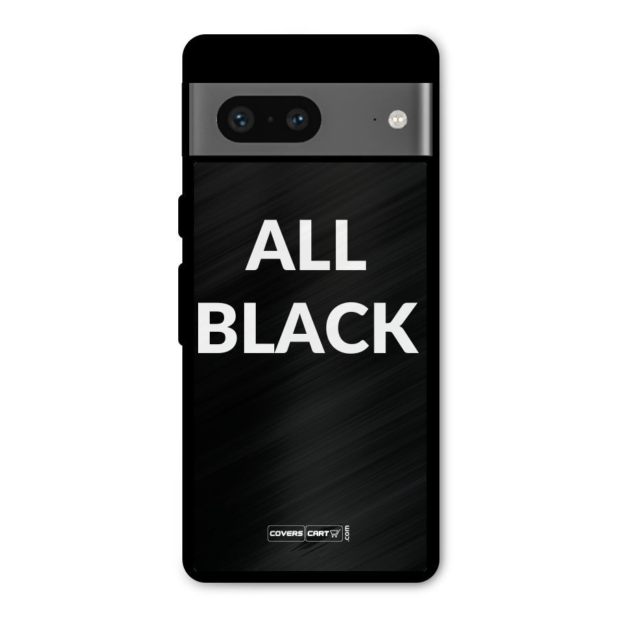 Raftaar All Black Metal Back Case for Google Pixel 7