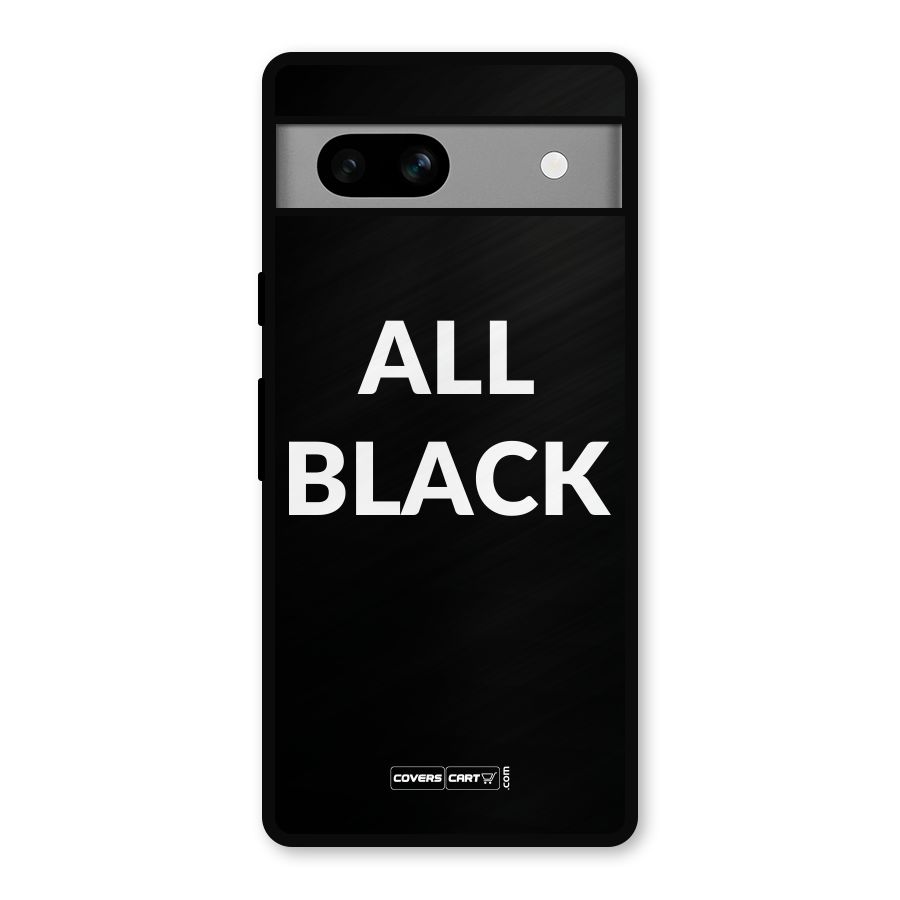 Raftaar All Black Metal Back Case for Google Pixel 7a