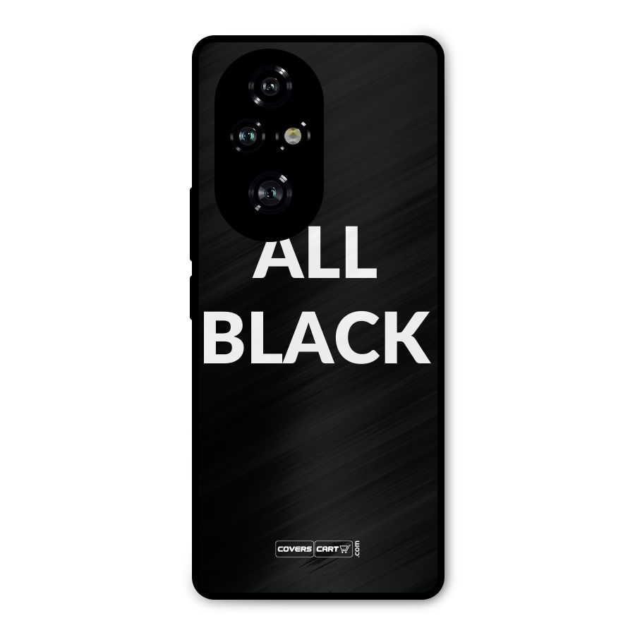 Raftaar All Black Metal Back Case for Honor 200 Pro
