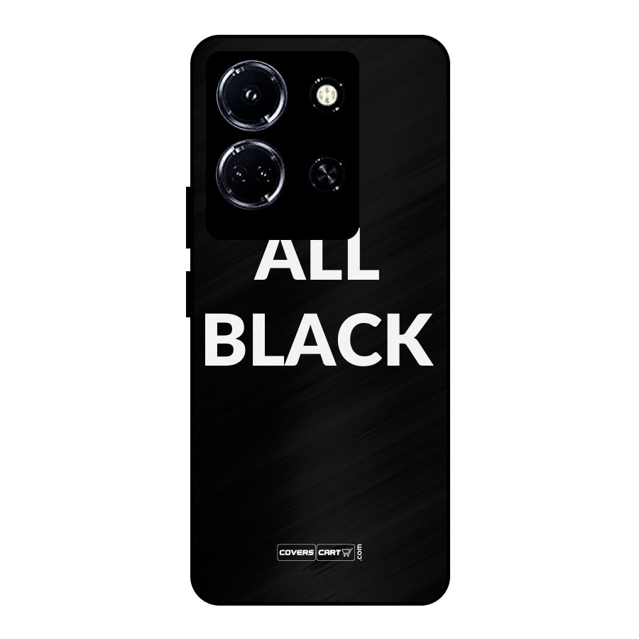 Raftaar All Black Metal Back Case for Infinix Note 30 5G
