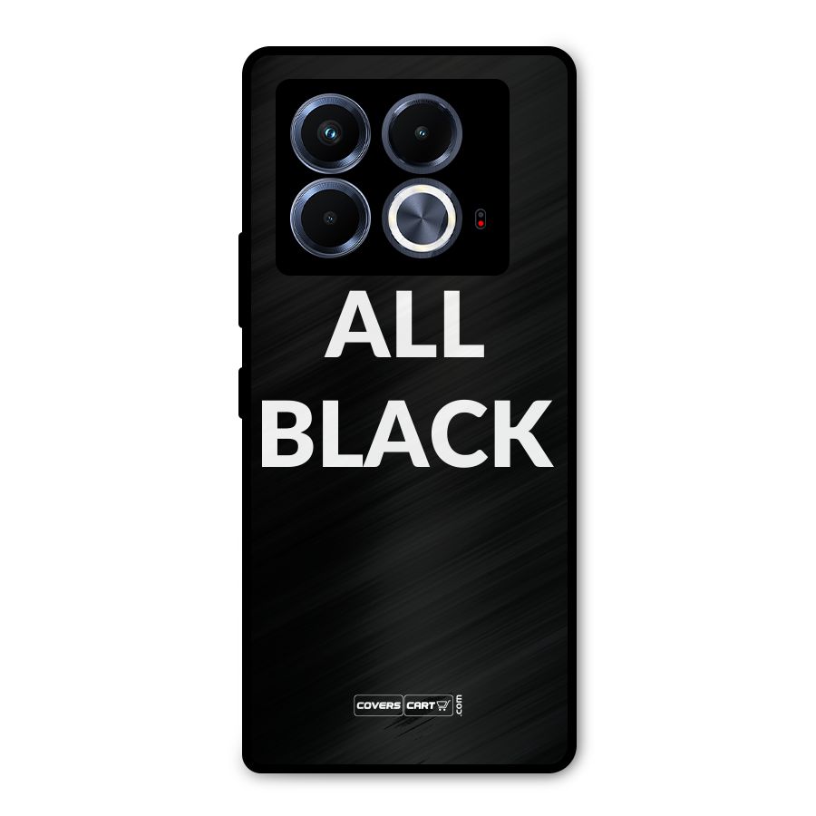 Raftaar All Black Metal Back Case for Infinix Note 40 5G