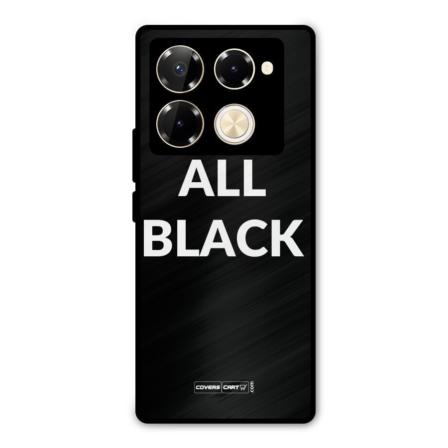 Raftaar All Black Metal Back Case for Infinix Note 40 Pro