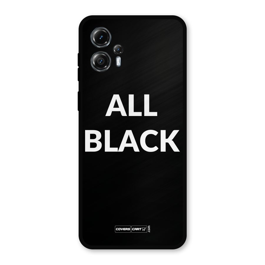 Raftaar All Black Metal Back Case for Moto G13