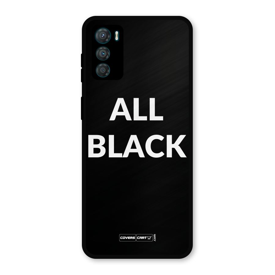 Raftaar All Black Metal Back Case for Moto G42