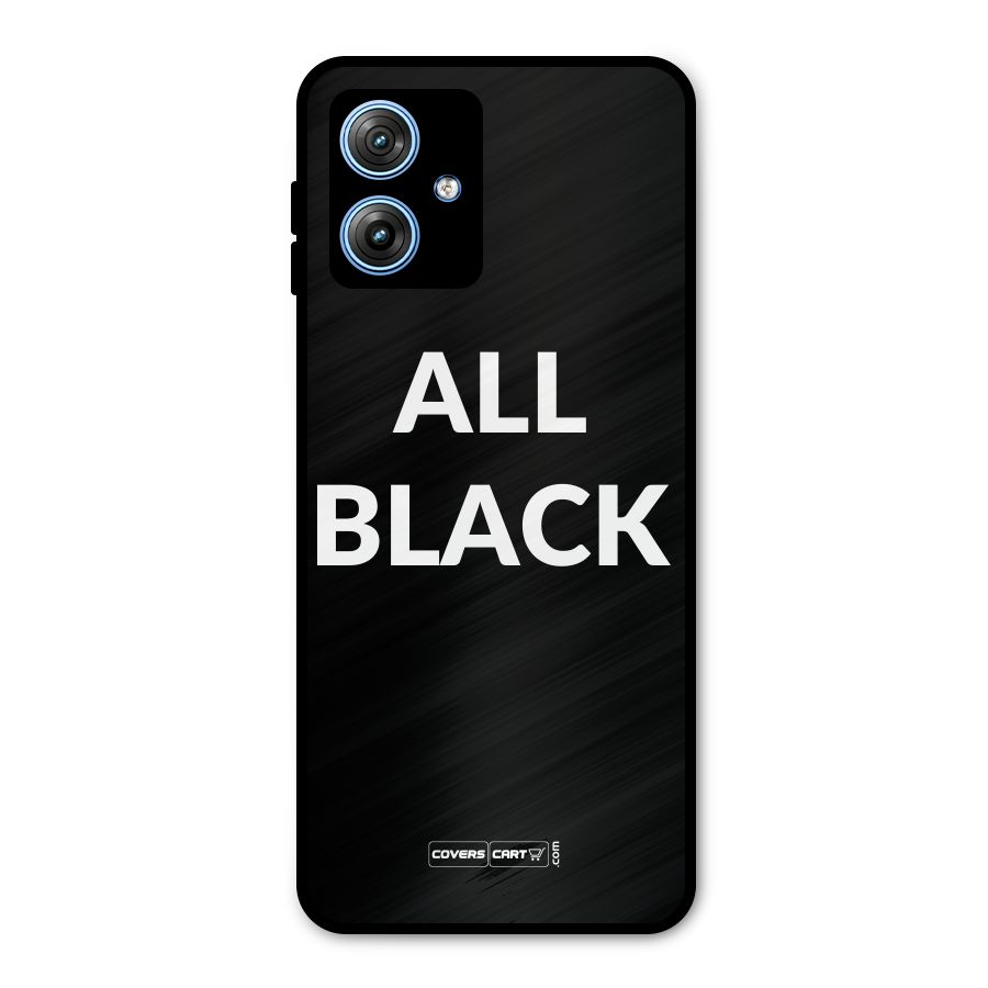 Raftaar All Black Metal Back Case for Moto G54