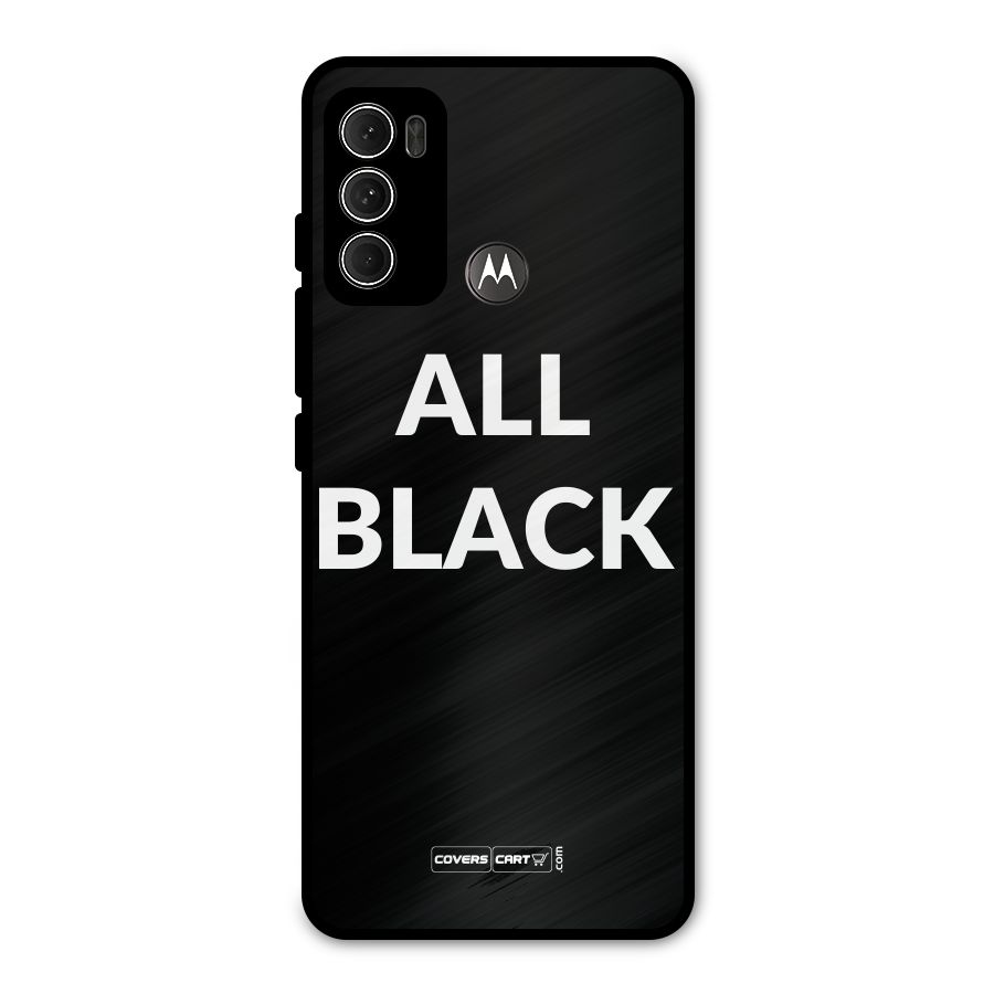Raftaar All Black Metal Back Case for Moto G60