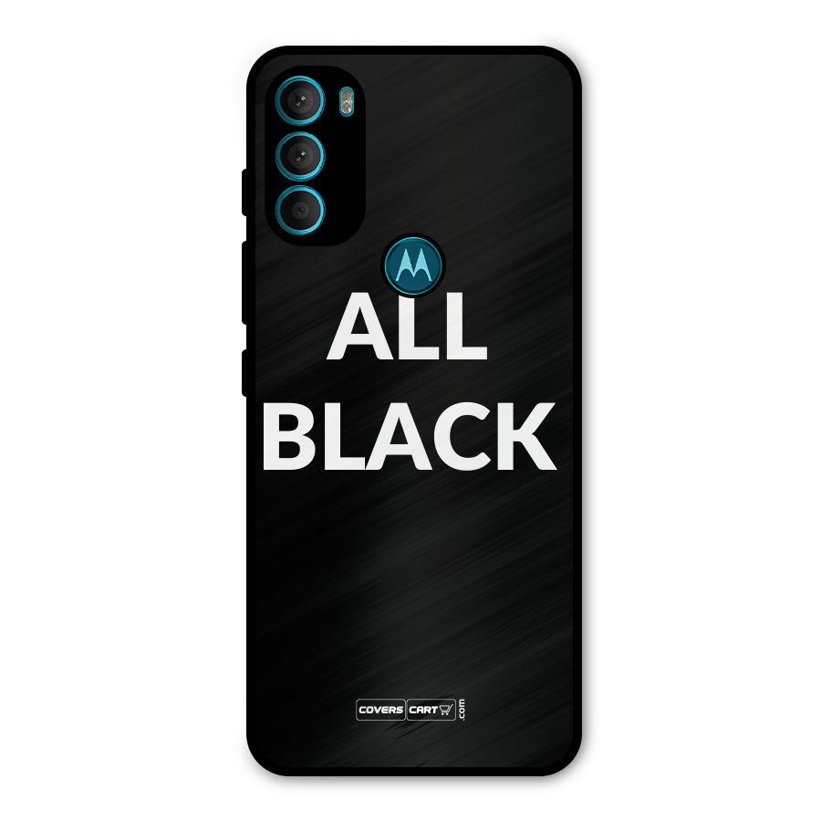 Raftaar All Black Metal Back Case for Moto G71 5G