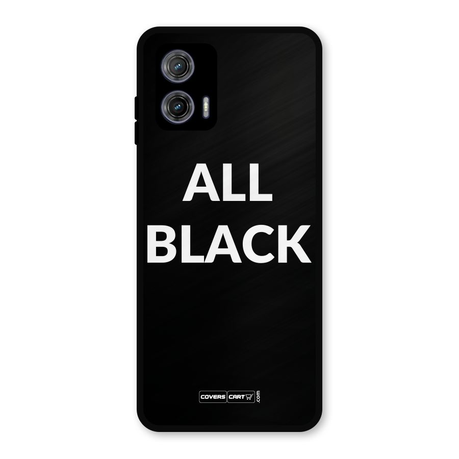 Raftaar All Black Metal Back Case for Moto G73
