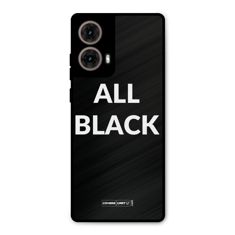 Raftaar All Black Metal Back Case for Moto G85