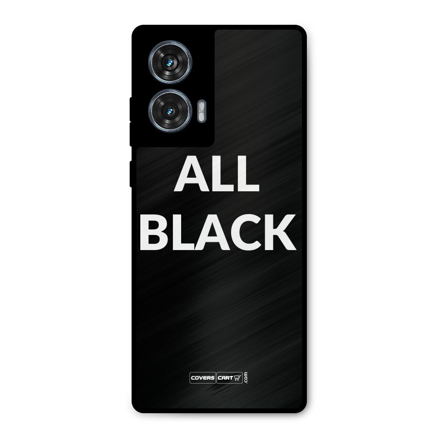 Raftaar All Black Metal Back Case for Motorola Edge 50 Fusion
