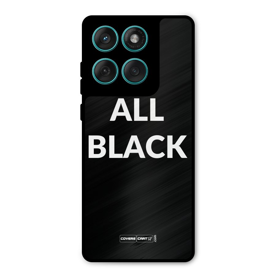 Raftaar All Black Metal Back Case for Motorola Edge 60 Fusion