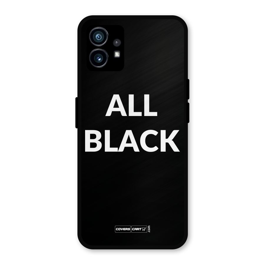 Raftaar All Black Metal Back Case for Nothing Phone 1