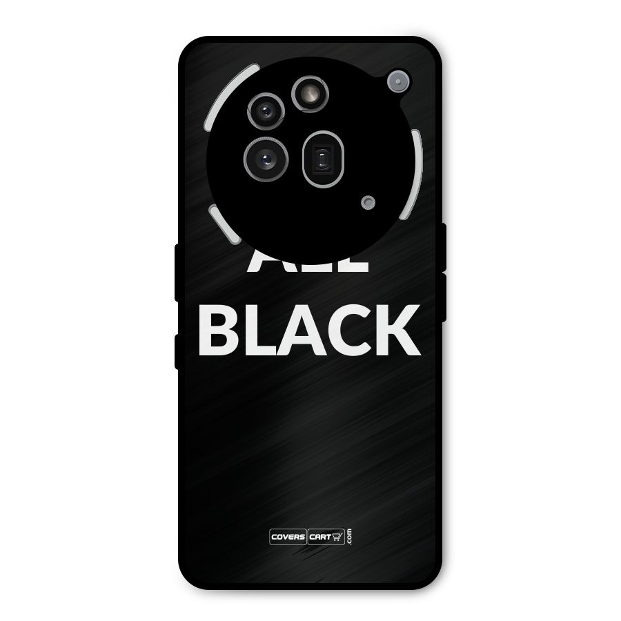 Raftaar All Black Metal Back Case for Nothing Phone 3a Pro