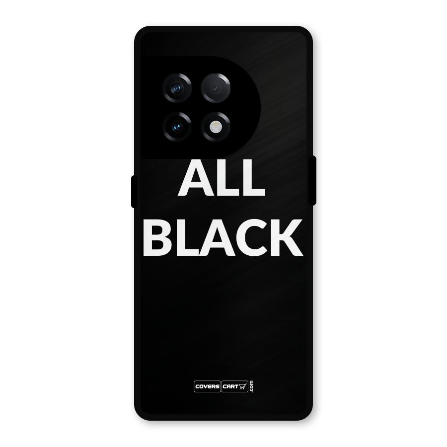 Raftaar All Black Metal Back Case for OnePlus 11R