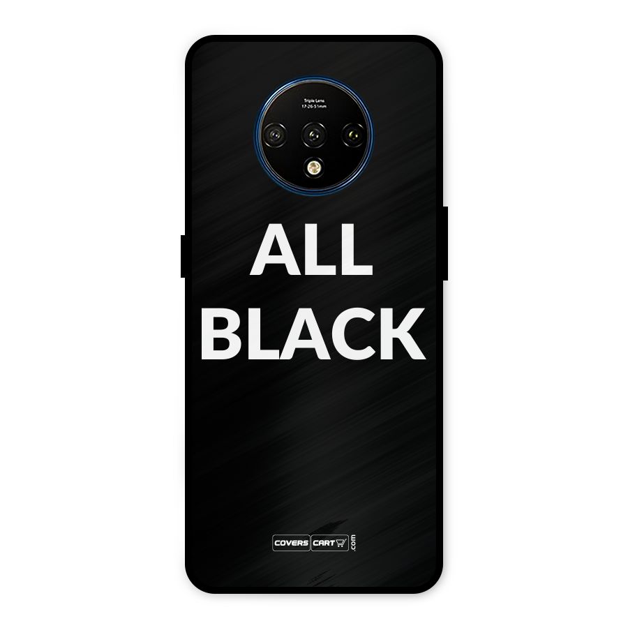 Raftaar All Black Metal Back Case for OnePlus 7T
