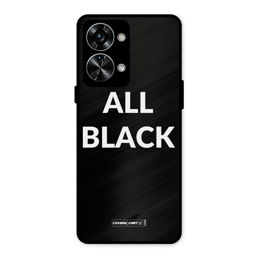 Raftaar All Black Metal Back Case for OnePlus Nord 2T