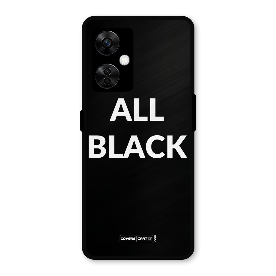 Raftaar All Black Metal Back Case for OnePlus Nord CE 3 Lite