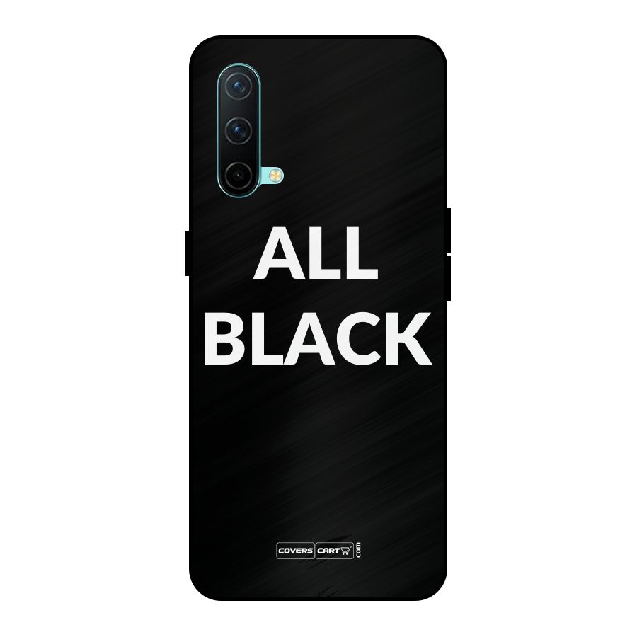 Raftaar All Black Metal Back Case for OnePlus Nord CE 5G