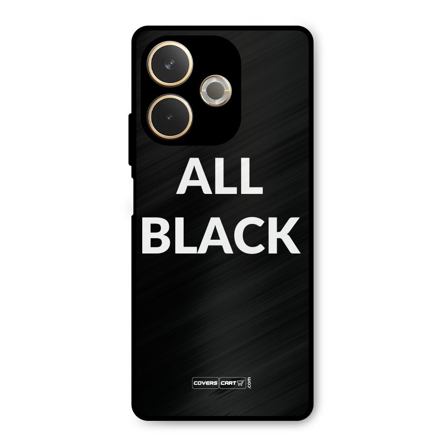 Raftaar All Black Metal Back Case for Oppo A5 Pro