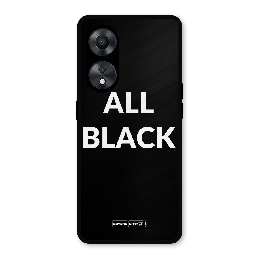 Raftaar All Black Metal Back Case for Oppo A78
