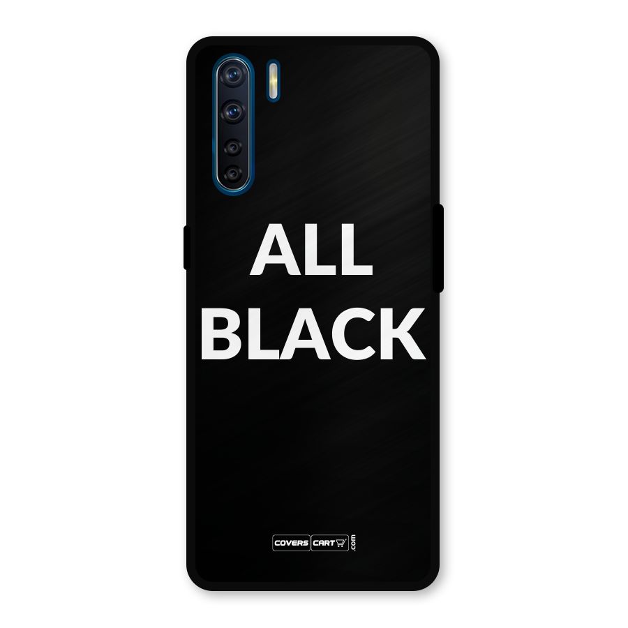 Raftaar All Black Metal Back Case for Oppo F15